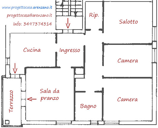 Planimetria quadrilocale Arenzano